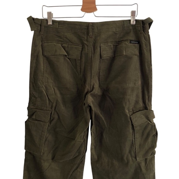 Sanctuary Corduroy Cargo Pants Green NWT - Picture 8 of 15